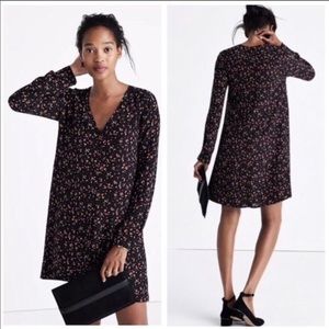 Madewell et Sezane silk floral dress sz S